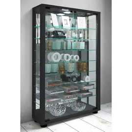 VCM Standvitrine Lumo Mini Spiegel 59 x 18 x 91 cm Schwarz