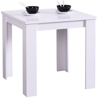 Esstisch Massiv Holz 80x80 cm Weiß Tisch Küchentisch Wohnzimmertisch Homestyle4u