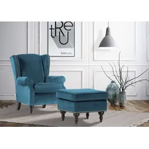 GUTMANN FACTORY Hocker 100% Polyester 55 x 44 x 0 cm Blau/Rot/Türkis