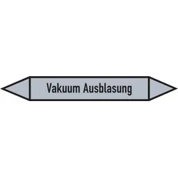 Rohrleitungskennzeichen Vakuum Ausblasung - 100x15 mm Folie selbstklebend