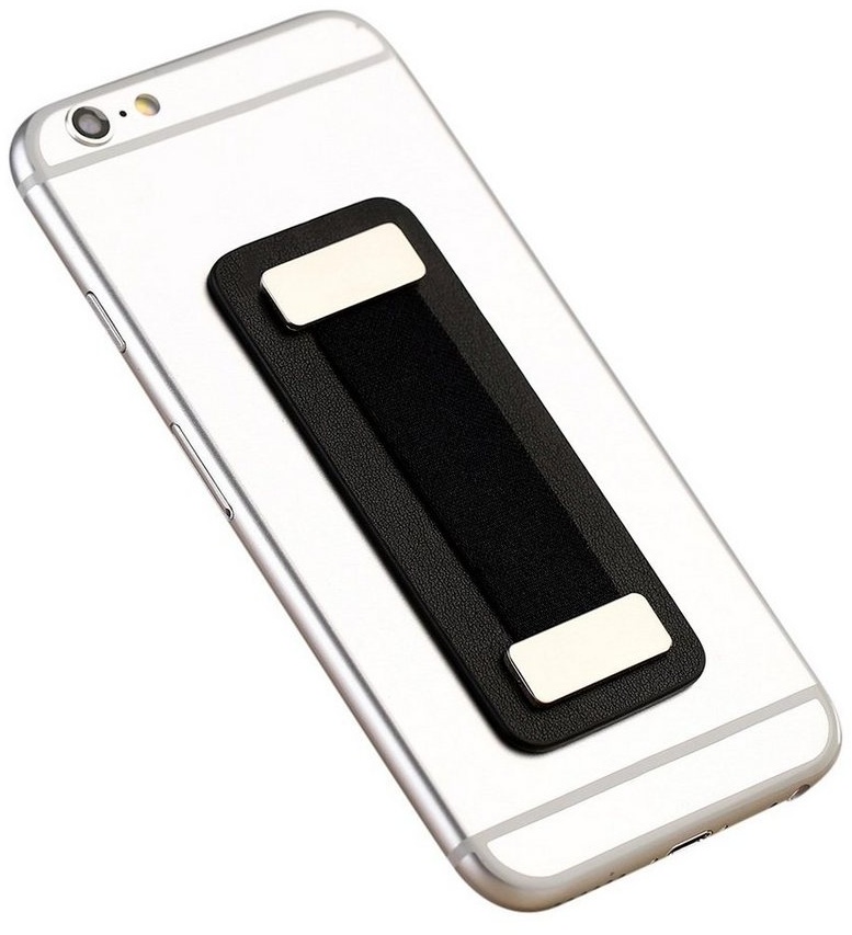 Cerbery Smartphone Fingerhalter aus Leder - Fingerhalterung Halter Halterung Smartphone-Halterung, (Echtleder) schwarz