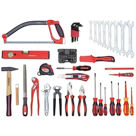 Gedore Werkzeugsatz 72-teilig Aluminium/Kunststoff/Metall/Stahl/Chrom-Molybdän-Stahl/Chrom-Vanadium-Stahl rot