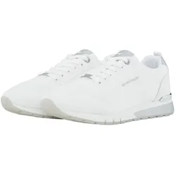 TOM TAILOR Damen Sneaker mit Netzmuster, weiß, Gemustert, Gr. 40
