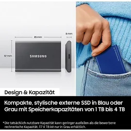 Samsung Portable SSD T7 1 TB USB 3.2 blau