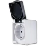 REV Ritter AquaMini Feuchtraum Steckdose IP54 Grau