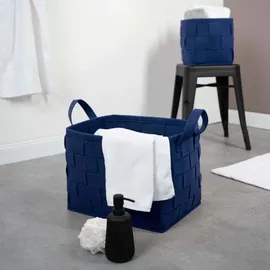 N8WERK Aufbewahrungskorb Filz mit Griff 35 x 25 x 25 cm blau