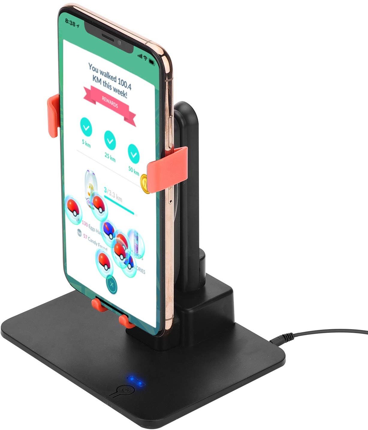 MoPei Adjustable Phone Swing Device Perfect for Hatching Eggs or Buddy Candy in Pokemon Go, Compatible with IOS and Android