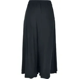 URBAN CLASSICS Ladies Viscose Midi Skirt in black | Gr.: 4XL