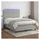 vidaXL Boxspringbett mit Matratze & LED Hellgrau 140x200 cm Stoff