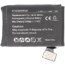 AccuCell Akku passend für Apple Watch 3 38mm, Li-Polymer, 3,82V, 270mAh, 1,0Wh, built-in, ohne Werkzeug