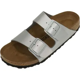Birkenstock Arizona Birko-Flor schmal silber 42