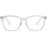 MAGIMODAC Blaulichtfilter Lesebrille eckig Damen Herren Anti Blaues Licht Lesebrillen Sehhilfe Brille Computer-Lesebrillen mit Sehstärke (Transparent, 1.25) - 52-20-214
