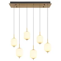 GLOBO Ewald 6-flg. 13,5 cm oval messingfarben