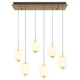 GLOBO Ewald 6-flg. 13,5 cm oval messingfarben