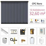 Solarbayer Vakuum-Röhren Solaranlage CPC NERO 10 Kollektoren 32,60 m2 -Z