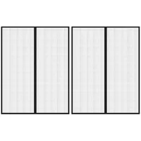 VidaXL Fliegengitter-Türvorhänge 2 Stk. Magnet Schwarz 230x160 cm
