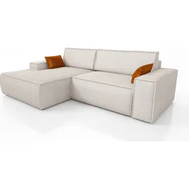 mebloland Ecksofa TOR mit Schlaffunktion. Farbe: Pearl. - Beige