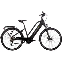 E-Bike SAXONETTE "Premium Sport (Trapez)" Gr. 45, schwarz, E-Bikes, 45cm, 28 Zoll (71,12cm), Pedelec, Elektrofahrrad für Damen