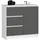 Milord Kommode Jerry 80 x 77 x 35 cm Weiß/Grau