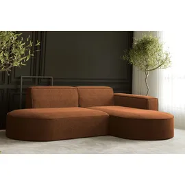 Kaiser Möbel Ecksofa, Sofa L form, Couch L form MODENA L STUDIO stoff Verita Kupfer Rechts