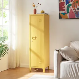 [en.casa] Einzelspind Kurikka 137 x 38 x 38 cm Gelb