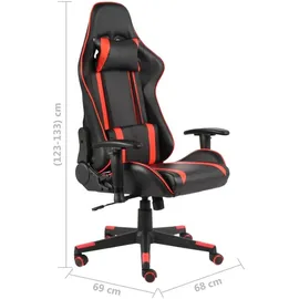 vidaXL Gaming Chair 20481 schwarz/rot