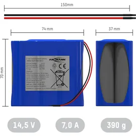 Ansmann 4S2P Akkupack 14,5 V 7000 mAh