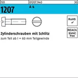 Hörger & Geßler Zylinderschraube ISO 1207 Schlitz M5 x 8 A 4 500 Stück