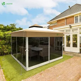 VOUNOT Faltpavillon 3,6 x 3,6 m Beige
