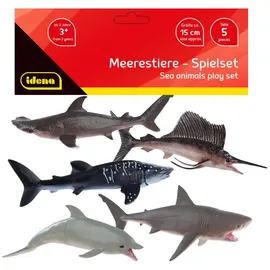IDENA Figuren Set Meerestiere 15cm 5 Stück