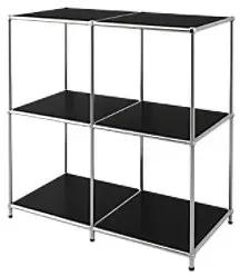 floordirekt Concept Epure Stahl Beistelltisch 780 x 400 x 820 mm Schwarz