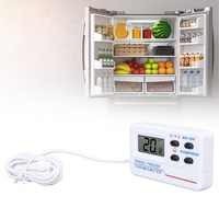 Zerodis Hochpräzises Digitales Kühlschrank-Thermometer, Temperaturmessgerät mit Alarmfunktion, Sorgt für die Richtige Temperatur für Ihren Gefrierschrank und Kühlschrank