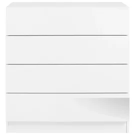 borchardt Möbel Vaasa 76 x 79 x 35 cm Weiß matt / Weiß hochglanz