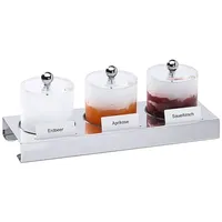 Contacto 4er-Set: Aufbewahrungssystem in silber | transparent | Gr.: