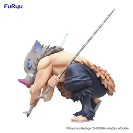 furyuu Demon Slayer: Kimetsu no Yaiba Noodle Stopper Figur Hashibira Inosuke 11 cm - Grün/Schwarz/Weiß