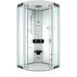 AcquaVapore Dampfdusche Duschtempel Sauna Dusche Duschkabine D46-00T3 80x80 cm - Weiß