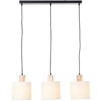 Lightbox 3 flammige Balken Hängelampe - Boho Pendelleuchte mit