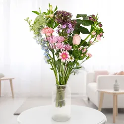 Blumenstrauß Feldstrauß mit Vase, verschiedene Größen
