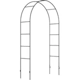 Rosenbogen Metall Torbogen Gartenbogen Kletterpflanzen Rankpflanzen Schwarz 140x40x240cm
