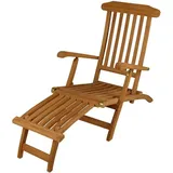 VCM Florentine Sonnenliege 160 x 60 x 90 cm Braun
