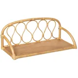 Atmosphera Créateur d'intérieur Wandregal in braun - Kinder-Wandregal Retro - Rattan 57x24 cm - Beige