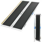 Trutzholm Rollstuhlrampe klappbar 152 cm Traglast 272 kg Alu grau schwarz beschichtet