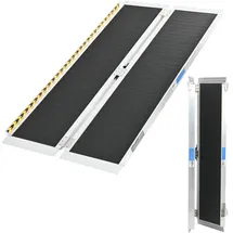 Trutzholm Rollstuhlrampe klappbar 152 cm Traglast 272 kg Alu grau schwarz beschichtet