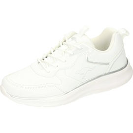 KANGAROOS Damen Kj-Easy Sneaker, White/Silver, 38 EU