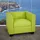 MCW Sessel Lille Kunstleder 86 x 70 x 75 cm hellgrün mit Rollen
