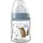 Nip – Weithalsflasche Glas | 120ml | Babyflasche mit Silikontrinksauger und Ventil für optimalen Lufteinstrom. Babyflasche aus bruchfestem Glas | Sauglochgröße S, Boy
