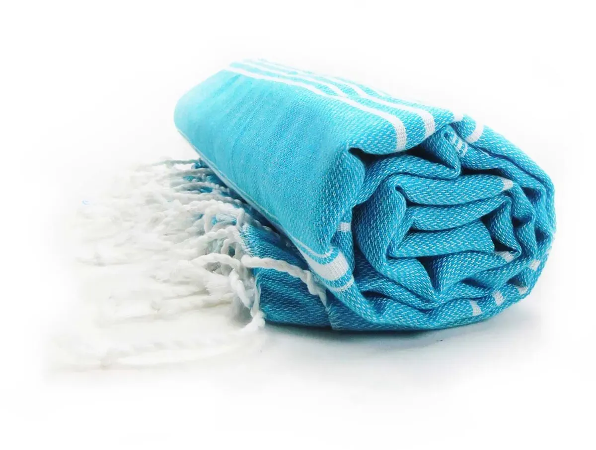The One Towelling Hamam Handtuch 'Sultan' Hamam Sultan turquoise/white one size