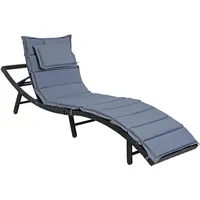 Estexo Sonnenliege Strandliege Freizeitliege Relaxliege Schwarz