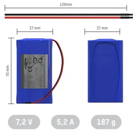 Ansmann 1S3P Akkupack 3x 18650 3,6 V 7800 mAh