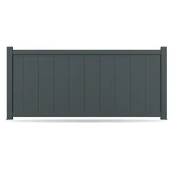 Zaun, Aluminium, Anthrazit, Modell Dresden, flexible Befestigungssysteme, Zaunelement individuell konfigurierbar